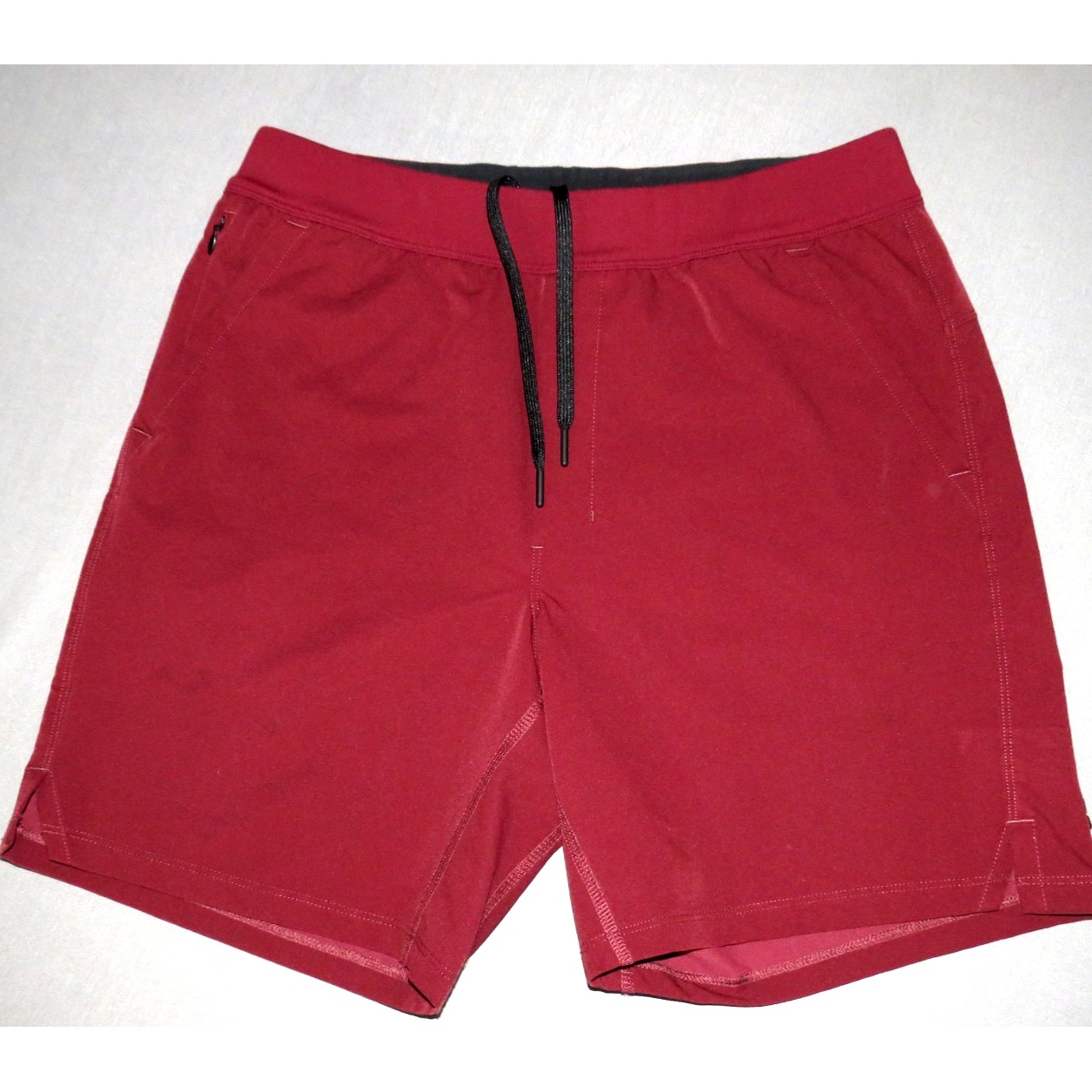 Public Rec Burgundy Draw String Stretch 7" Unlined Athletic Shorts Men's 32